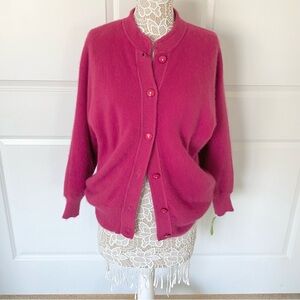 NWT 1980s Vintage Kamiran Angora Sweater Jacket, Sz S